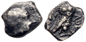 Philistia, Uncertain mint. Silver Obol (0.55 g), 5th century-333 BC. F