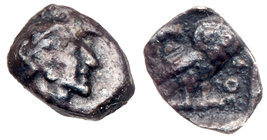 Philistia, Uncertain mint. Silver Tetartemorion (0.15 g), 4th century-333 BC. VF