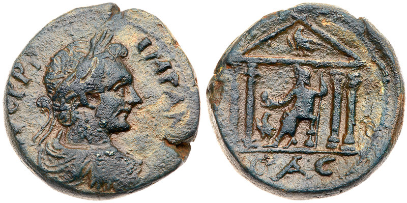 Judaea, Aelia Capitolina (Jerusalem). Antoninus Pius. &AElig; (17.48 g), AD 138-...