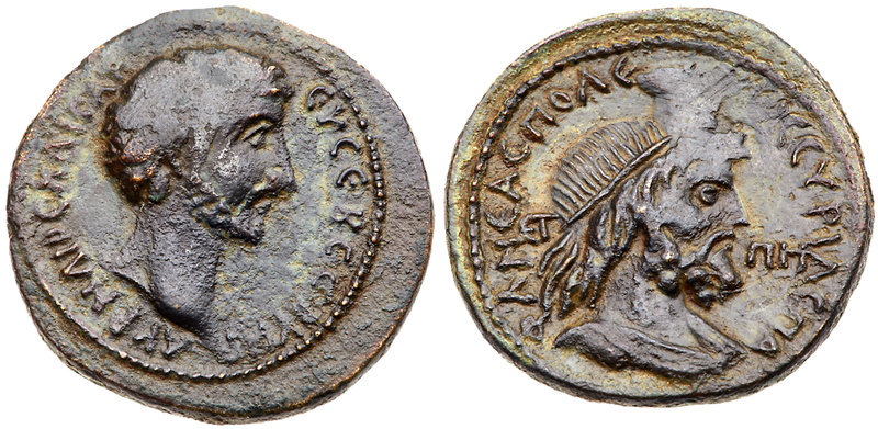 Samaria, Neapolis. Marcus Aurelius. &AElig; (10.05 g), as Caesar, AD 138-161. CY...