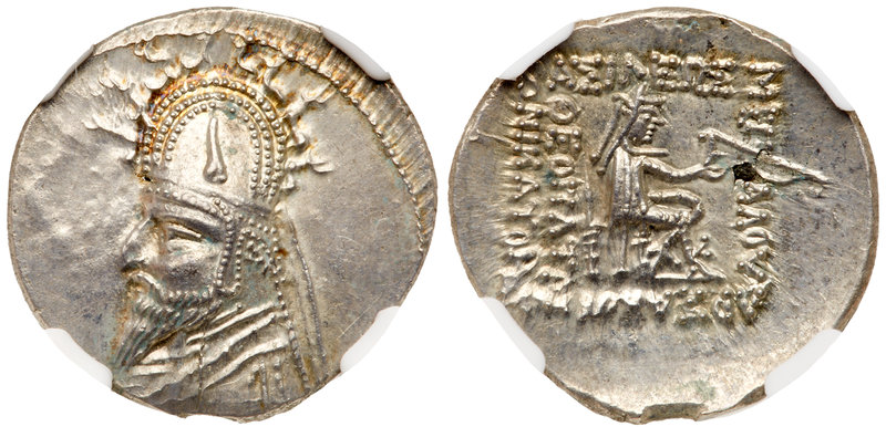 Parthian Kingdom. Sinatrukes. Silver Drachm (4.19 g), 93/2-70/69 BC (intermitten...