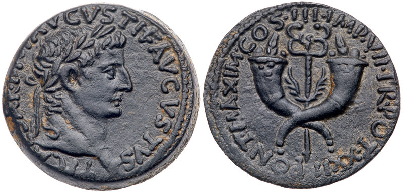 Tiberius. &AElig; (15.22 g), AD 14-37. Commagene in Syria. Laureate head of Tibe...