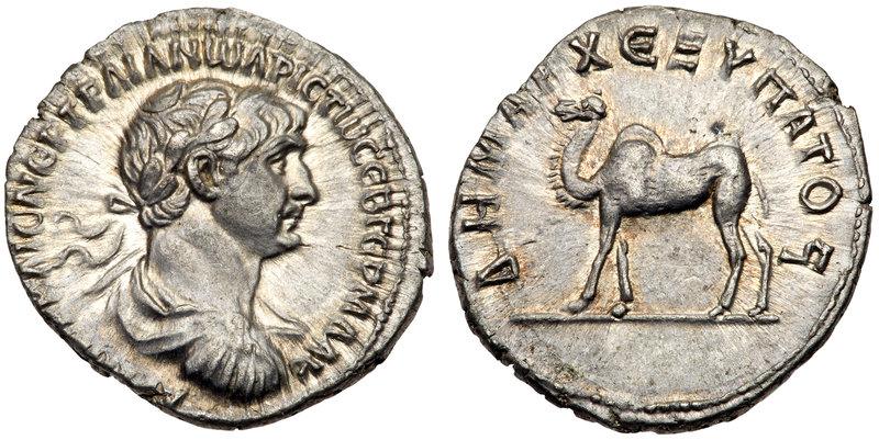 Trajan. Silver Drachm (3.16 g), AD 98-117. Bostra in Arabia Petraea, Cos. VI (AD...