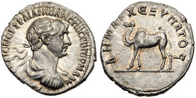 Trajan. Silver Drachm (3.16 g), AD 98-117. EF