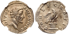 Antoninus Pius, 138-161 AD. Silver Denarius (3.19g)