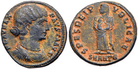 Fausta. Æ Follis (3.35 g), Augusta, AD 324-326. VF