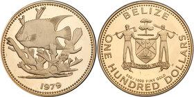 Belize. 100 Dollars, 1979. PF