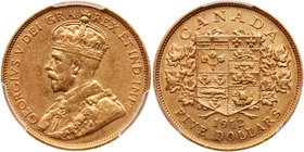 Canada. 5 Dollars, 1912. PCGS AU53