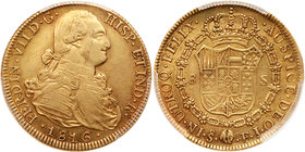 Chile. 8 Escudos, 1816-So FJ. PCGS AU50