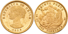 Chile. 20 Pesos, 1926-So. BU