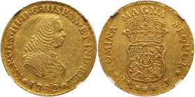 Colombia. 4 Escudos, 1762-PN J. NGC EF45