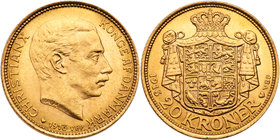 Denmark. 20 Kroner, 1913-VBP. BU