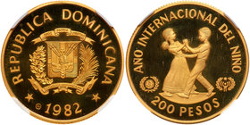 Dominican Republic. 200 Pesos, 1982. NGC PF68