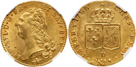 France. 2 Louis d'or, 1786-D (Lyon). NGC MS62
