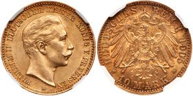 German States: Prussia. 10 Marks, 1905-A. NGC AU