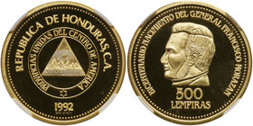 Honduras. 500 Lempiras, 1992. NGC PF69
