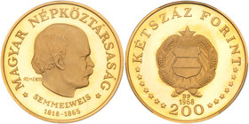 Hungary. 50, 100 and 200 Forint, 1968-BP. PCGS PF68