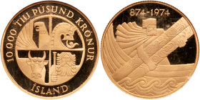 Iceland. 10000 Kronur, 1974. NGC PF69