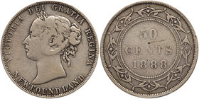 Newfoundland. 50 Cents, 1888. PCGS VF20