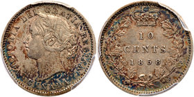 Canada. 10 Cents, 1858. PCGS AU50