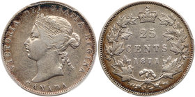 Canada. 25 Cents, 1871-H. PCGS EF40