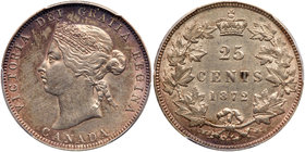 Canada. 25 Cents, 1872-H. PCGS AU55