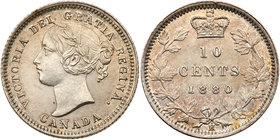 Canada. 10 Cents, 1880-H. AU