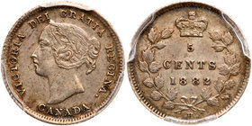 Canada. 5 Cents, 1882-H. PCGS AU
