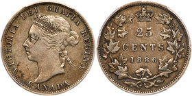 Canada. 25 Cents, 1886/7. PCGS EF