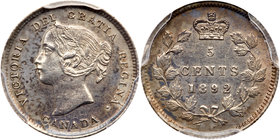 Canada. 5 Cents, 1892. PCGS AU