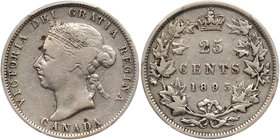 Canada. 25 Cents, 1893. PCGS VF30