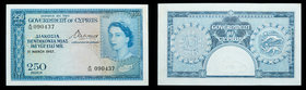 Cyprus. 250 Mils, 1957. EF
