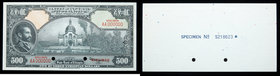 Ethiopia. Specimen 500 Dollars, ND (1945). EF