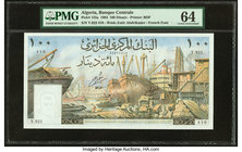 Algeria Banque Centrale d'Algerie 100 Dinars 1.1.1964 Pick 125a PMG Choice Uncirculated 64. Staple holes.

HID09801242017