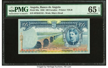 Angola Banco De Angola 100 Escudos 15.8.1956 Pick 89a PMG Gem Uncirculated 65 EPQ. 

HID09801242017