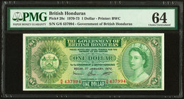 British Honduras Government of British Honduras 1 Dollar 1.1.1972 Pick 28c PMG Choice Uncirculated 64. 

HID09801242017