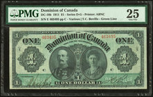 Canada Dominion of Canada $1 3.1.1911 DC-18b PMG Very Fine 25. 

HID09801242017