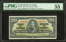 Canada Bank of Canada $20 2.1.1937 BC-25b PMG About Uncirculated 55. 

HID09801242017