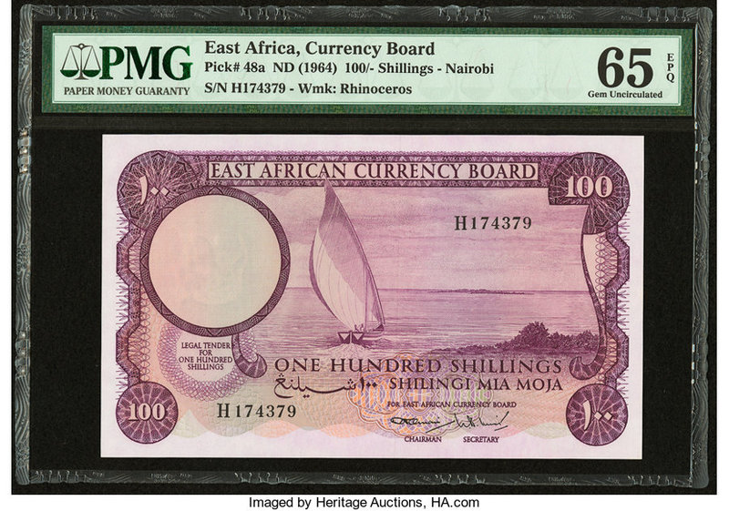 East Africa East African Currency Board 100 Shillings ND (1964) Pick 48a PMG Gem...