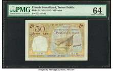 French Somaliland Tresor Public Cote Francaise 50 Francs ND (1952) Pick 25 PMG Choice Uncirculated 64. 

HID09801242017