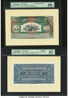 Guatemala Banco de Occidente en Quezaltenango 20 Pesos 18xx; ND (1903-20) Pick SA179ctp; SA179bp Front And Back Color Trial Proofs PMG Gem Uncirculate...