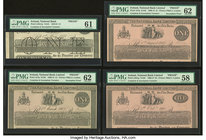 Ireland National Bank Limited Lot Of Four Complete And Incomplete Proofs. 1 Pound 1.5.1877 Pick A56A1p PMG Uncirculated 61, previously mounted. 1 Poun...