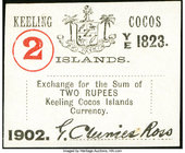 Keeling Cocos G. Clunies-Ross 2 Rupees 1902 Pick S127 Crisp Uncirculated. 

HID09801242017