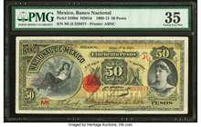 Mexico Banco Nacional de Mexico 50 Pesos 1.3.1910 Pick S260d M301d PMG Choice Very Fine 35. 

HID09801242017