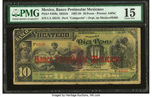 Mexico Banco Peninsular Mexicano 10 Pesos 1897-98 Pick S459a M555b PMG Choice Fine 15. 

HID09801242017