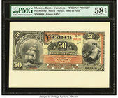 Mexico Banco Yucateco 50 Pesos ND (ca. 1890) Pick S470p1 M567p Proof PMG Choice About Unc 58 EPQ. Five POCs.

HID09801242017
