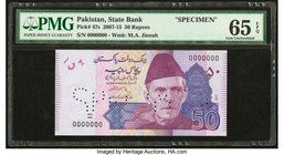 Pakistan State Bank of Pakistan 50 Rupees 2011 Pick 47s Specimen PMG Gem Uncirculated 65 EPQ. Perforations.

HID09801242017