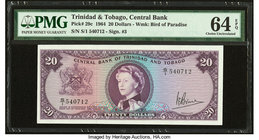 Trinidad And Tobago Central Bank of Trinidad and Tobago 20 Dollars 1964 Pick 29c PMG Choice Uncirculated 64 EPQ. 

HID09801242017