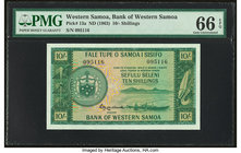 Western Samoa Bank of Western Samoa 10 Shillings ND (1963) Pick 13a PMG Gem Uncirculated 66 EPQ. 

HID09801242017