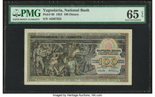 Yugoslavia National Bank 100 Dinara 1.5.1953 Pick 68 PMG Gem Uncirculated 65 EPQ. 

HID09801242017